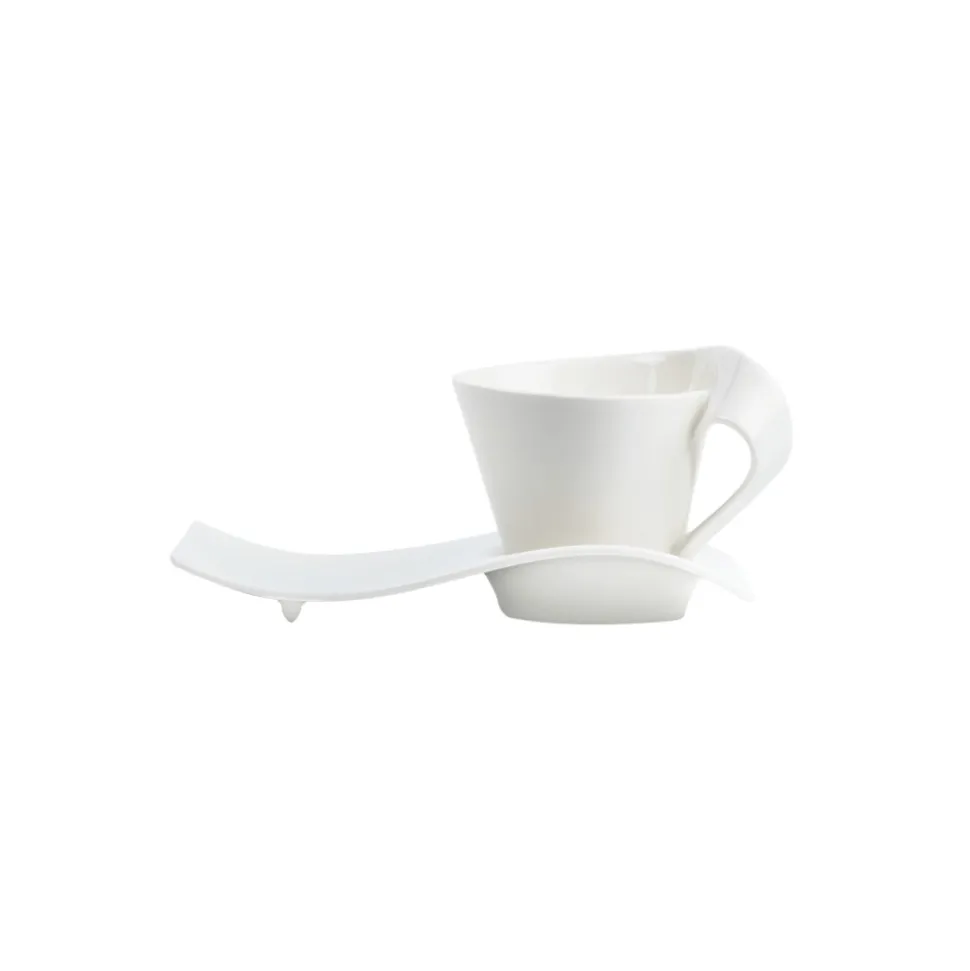 Café au lait -kuppi aluslautasella Villeroy & Boch NewWave, 400 ml