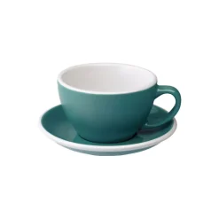 Café Latte kuppi ja lautanen Loveramics Egg Teal, 300 ml