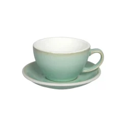 Café latte-kuppi ja lautanen Loveramics Egg Basil, 300 ml