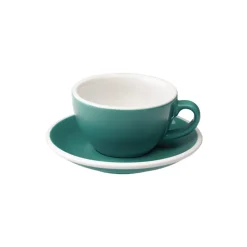 Cappuccino kuppi ja lautanen Loveramics Egg Teal, 200 ml