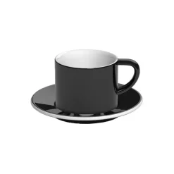Cappuccino kuppi ja lautanen Loveramics Bond Black, 150 ml