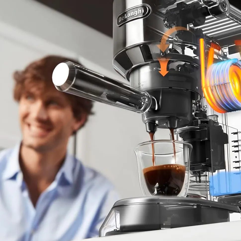 DeLonghi Dedica Style EC685.R ESE-espressokeitin – punainen