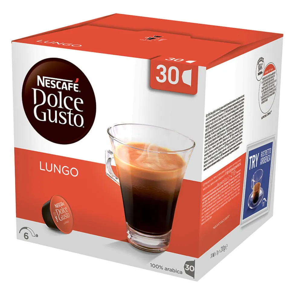 Dolce Gusto® -koneille sopiva kahvikapselisarja NESCAFÉ Dolce Gusto Lungo, 3 x 30 kpl.
