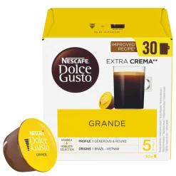 Dolce Gusto® koneisiin sopivat kahvikapselit NESCAFÉ Dolce Gusto Grande Extra Crema, 30 kpl.