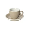 Espresso kuppi ja lautanen Loveramics Egg Taupe, 80 ml