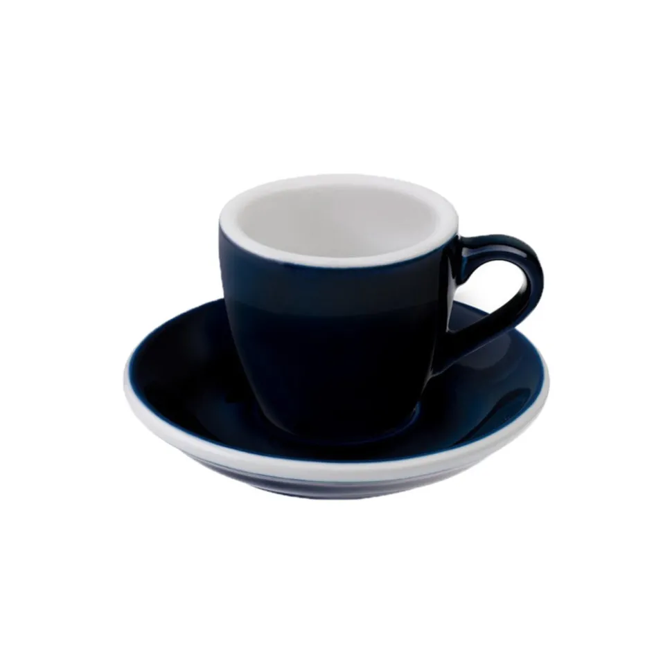 Espresso kuppi ja lautanen Loveramics Egg Denim, 80 ml