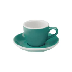 Espresso kuppi ja lautanen Loveramics Egg Teal, 80 ml