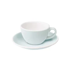 Flat White kuppi ja lautanen Loveramics Egg River Blue, 150 ml