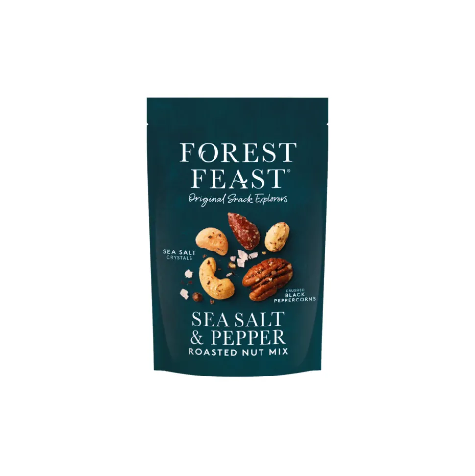 ”Forest Feast Sea Salt & Pepper paahdettu pähkinäsekoitus, 120 g ”