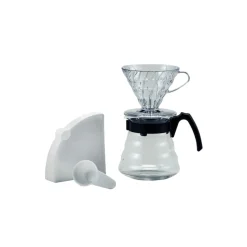Hario V60-02 Craft (suodatinsuppilo+kannu+suodattimet+kahvimitta), musta