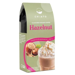 Hasselpähkinän makuinen jauhettu kahvi CHiATO Hazelnut, 250 g