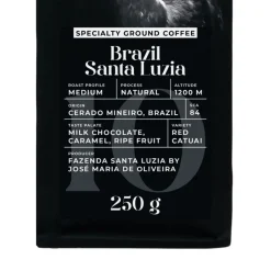 Jauhettu specialty-kahvi Black Crow White Pigeon Brazil Santa Luzia, 250 g