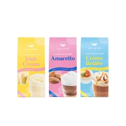 Jauhetun kahvin setti CHiATO Amaretto & Irish Cream & Crème Brûlée, 3 x 250 g