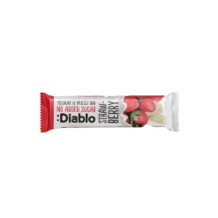 Jogurttikuorrutteinen myslipatukka ilman lisättyä sokeria Diablo Sugar Free Strawberry, 30 g