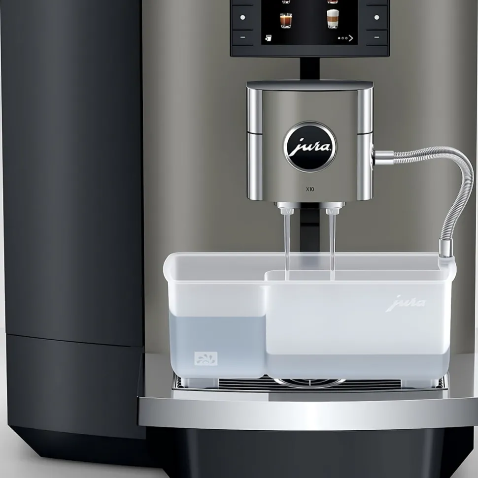JURA X10 Dark Inox (EA) kahviautomaatti työpaikalle – harmaa