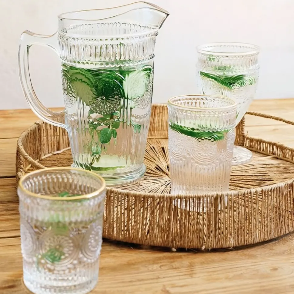 Kahvallinen kannu Homla BARREL Transparent, 1,3 l