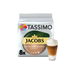 Kahvikapselit Tassimo Latte Macchiato Classico (yhteensopiva Bosch Tassimo -kapselikeitinten kanssa), 8+8 kpl.
