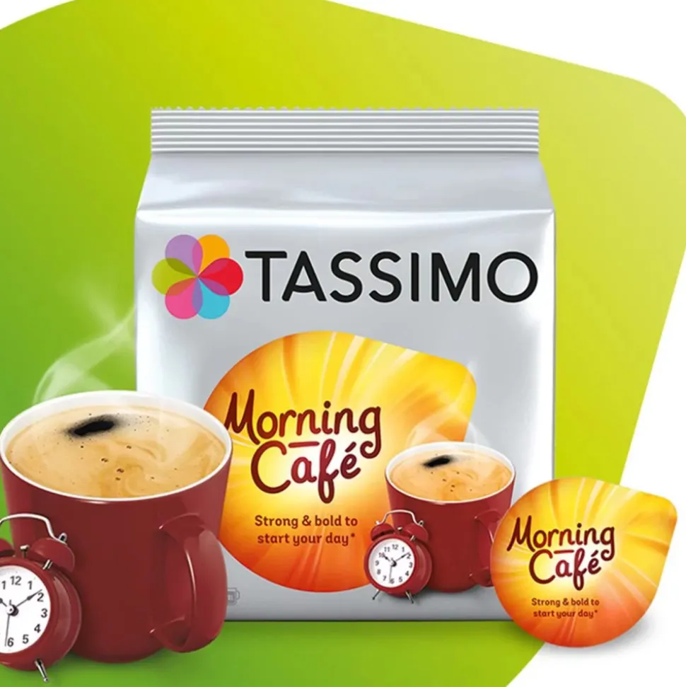 Kahvikapselit Tassimo Morning Cafe (yhteensopiva Bosch Tassimo -kapselikeitinten kanssa), 16 kpl.