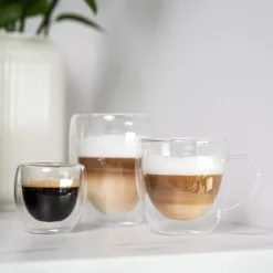 Kahvikaveri Cappuccino-lasi kahvalla, 240 ml