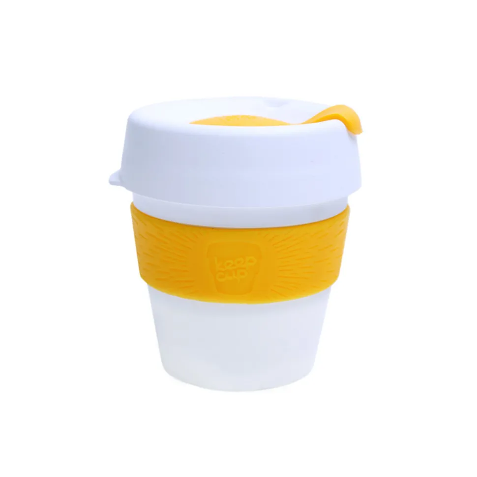 Kahvikuppi KeepCup White/Yellow, 227 ml