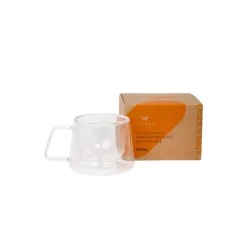 Kaksinkertainen cappuccinolasi kahvalla CHiATO, 210 ml