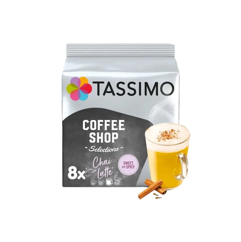 Kapselit Tassimo Chai Latte (yhteensopiva Bosch Tassimo -kapselikeitinten kanssa), 8 kpl.
