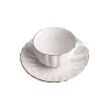 Kuppi aluslautasella Homla MELIDA White, 350 ml