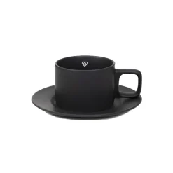 Kuppi lautasella Homla MARIN Black, 200 ml
