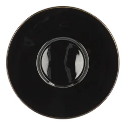 Kuppi lautasella ja lusikalla Homla NILA Black & White, 240 ml