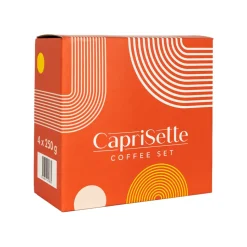 Lajitelma jauhettua kahvia Caprisette, 4 x 250 g lahjapakkauksessa