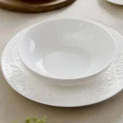 Lautanen Homla SYLIA Deep White Ornament, 20 cm