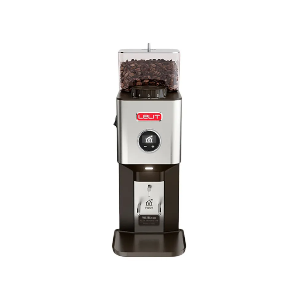 Lelit William PL72 espresso-kahvimylly – musta/hopea