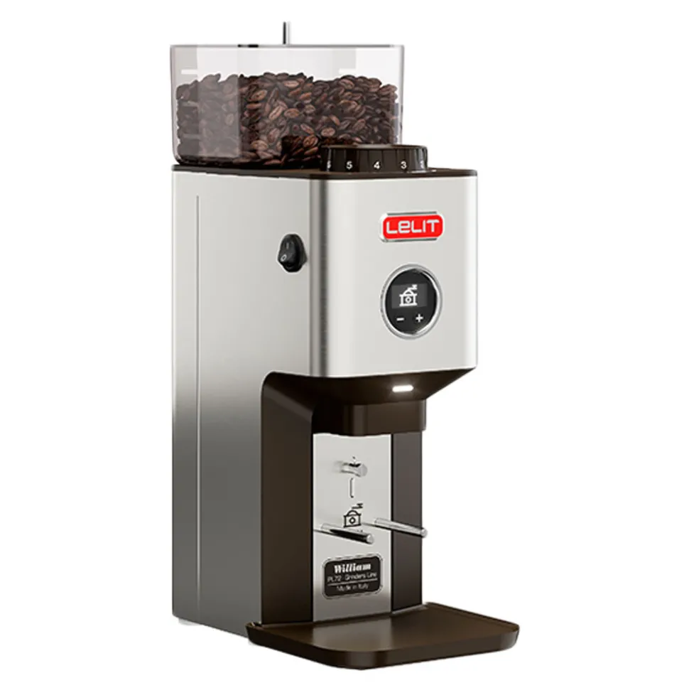 Lelit William PL72 espresso-kahvimylly – musta/hopea
