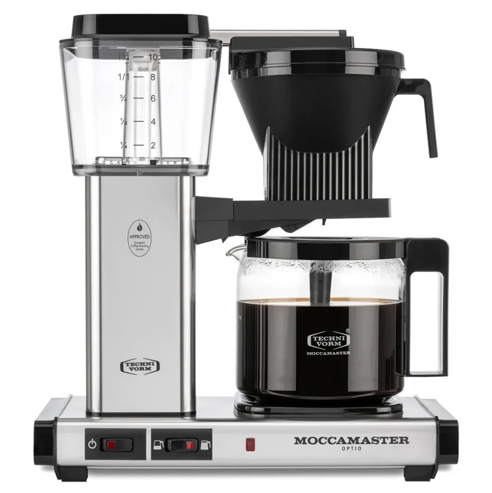 Moccamaster Optio Polished Silver kahvinkeitin – kiillotettu hopea