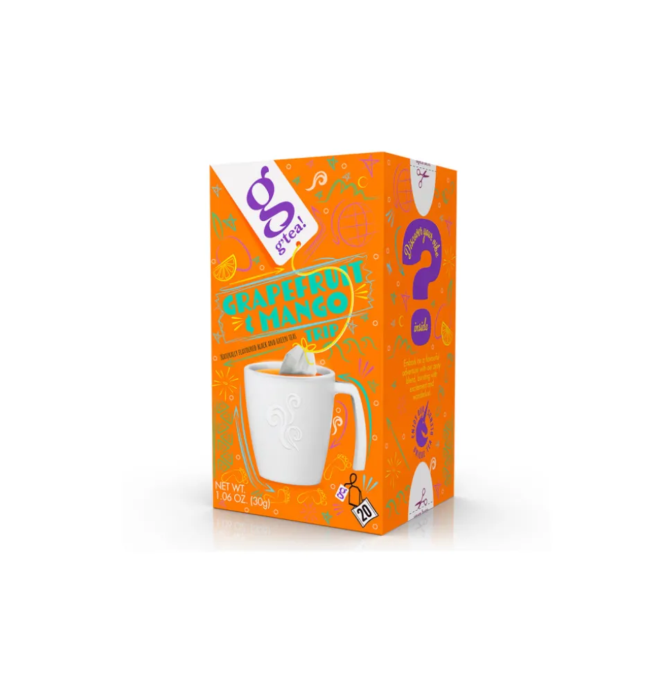 Musta & vihreä tee g’tea! Grapefruit & Mango Trip, 20 kpl.
