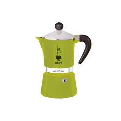 Mutteripannu Bialetti Moka Rainbow 3-cup Green