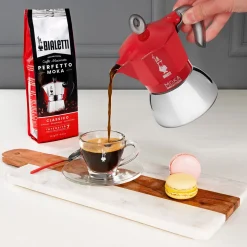 Mutteripannu Bialetti Moka Induction Red 6 cups