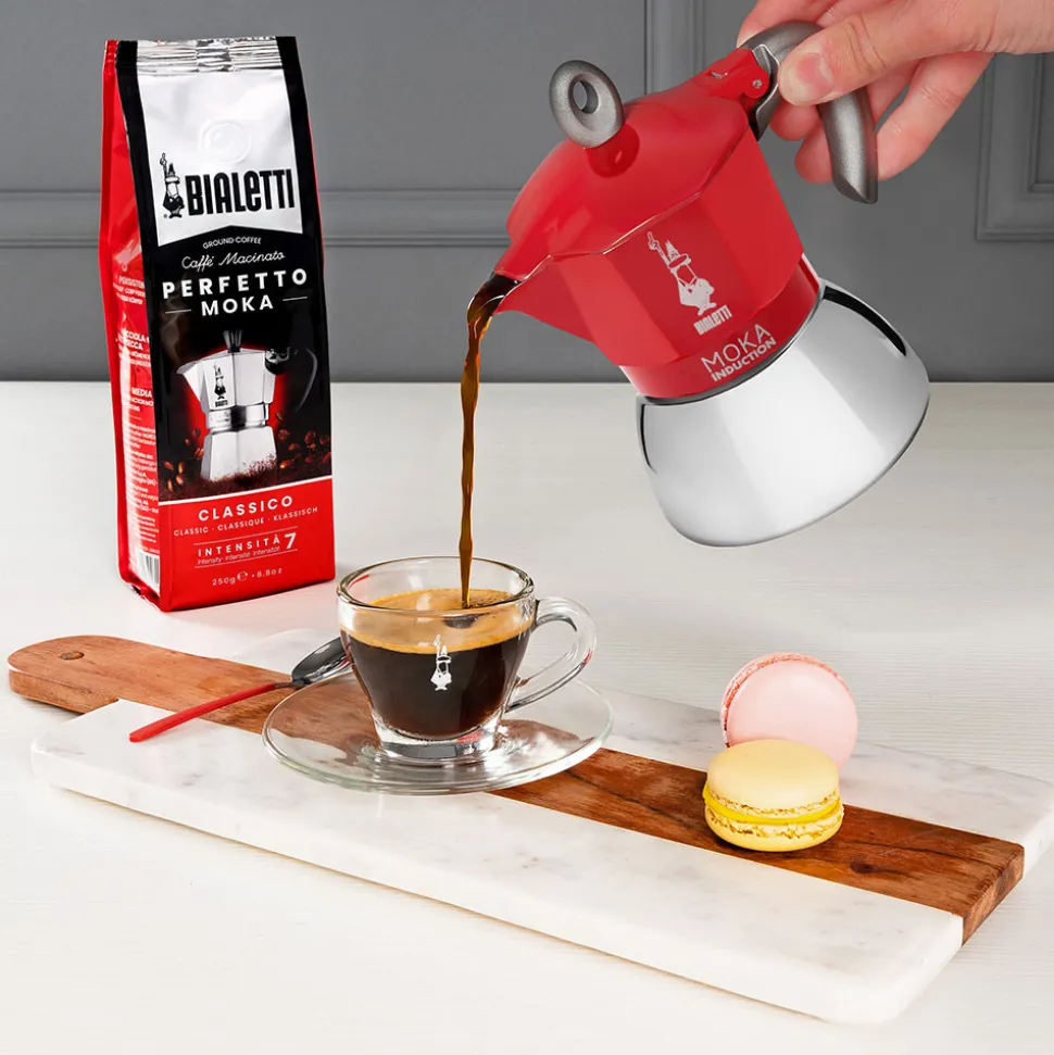 Mutteripannu Bialetti Moka Induction Red 4 cups