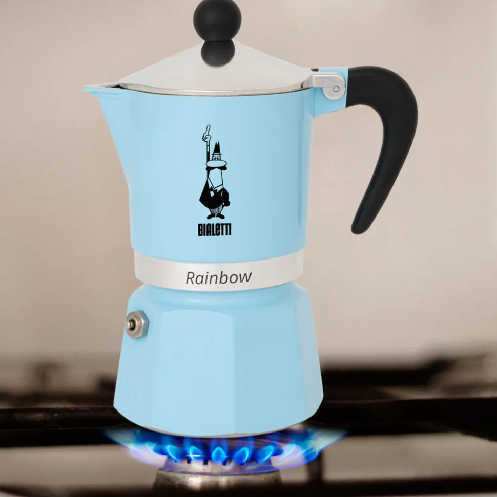 Mutteripannu Bialetti Moka Rainbow 3-cup Light Blue
