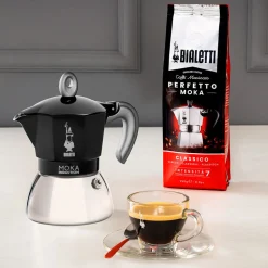 Mutteripannu Bialetti Moka Induction Black 4 cups