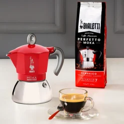 Mutteripannu Bialetti Moka Induction Red 6 cups