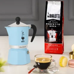 Mutteripannu Bialetti Moka Rainbow 3-cup Light Blue
