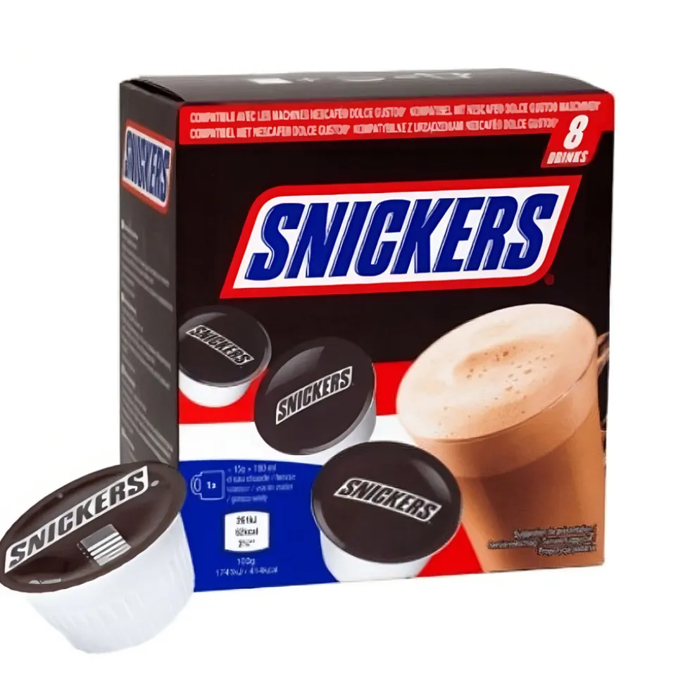 NESCAFÉ® Dolce Gusto® -koneisiin sopivat kaakaokapselit Snickers, 8 kpl.