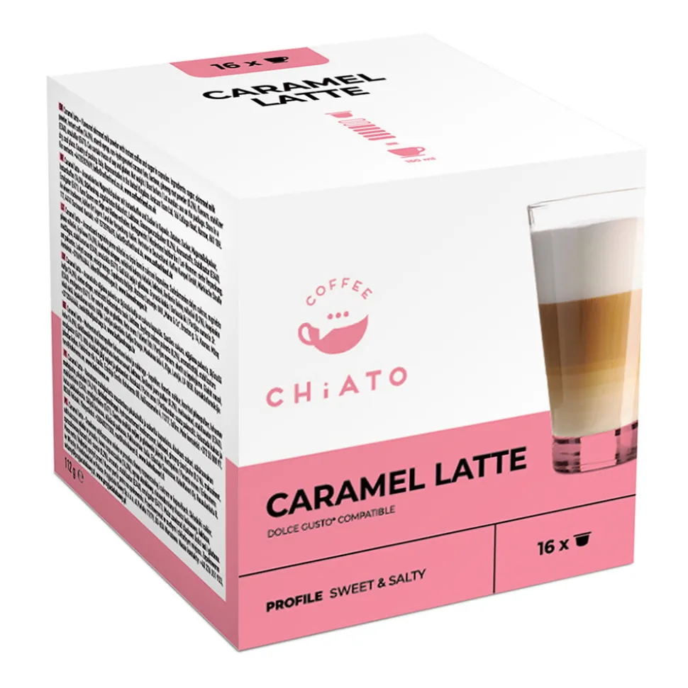 NESCAFÉ® Dolce Gusto® koneisiin sopivat kahvikapselit CHiATO Caramel Latte, 3 x 16 kpl.