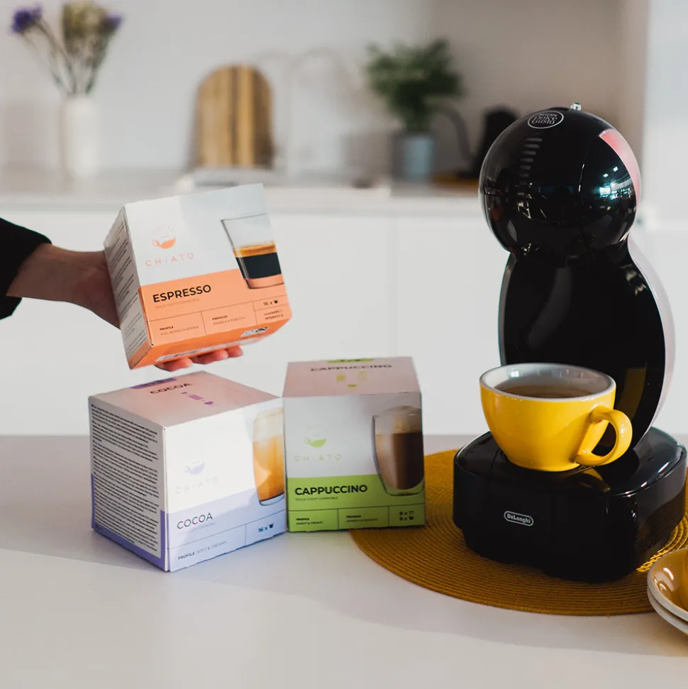 NESCAFÉ® Dolce Gusto® koneisiin sopivat kahvikapselit CHiATO Espresso, 16 kpl.