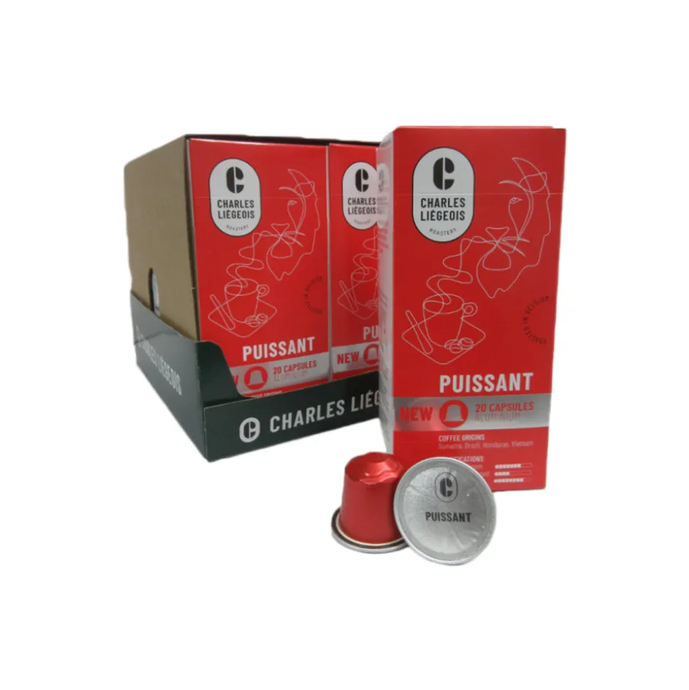 Nespresso® koneisiin sopivat kahvikapselit Charles Liégeois Puissant, 20 kpl.