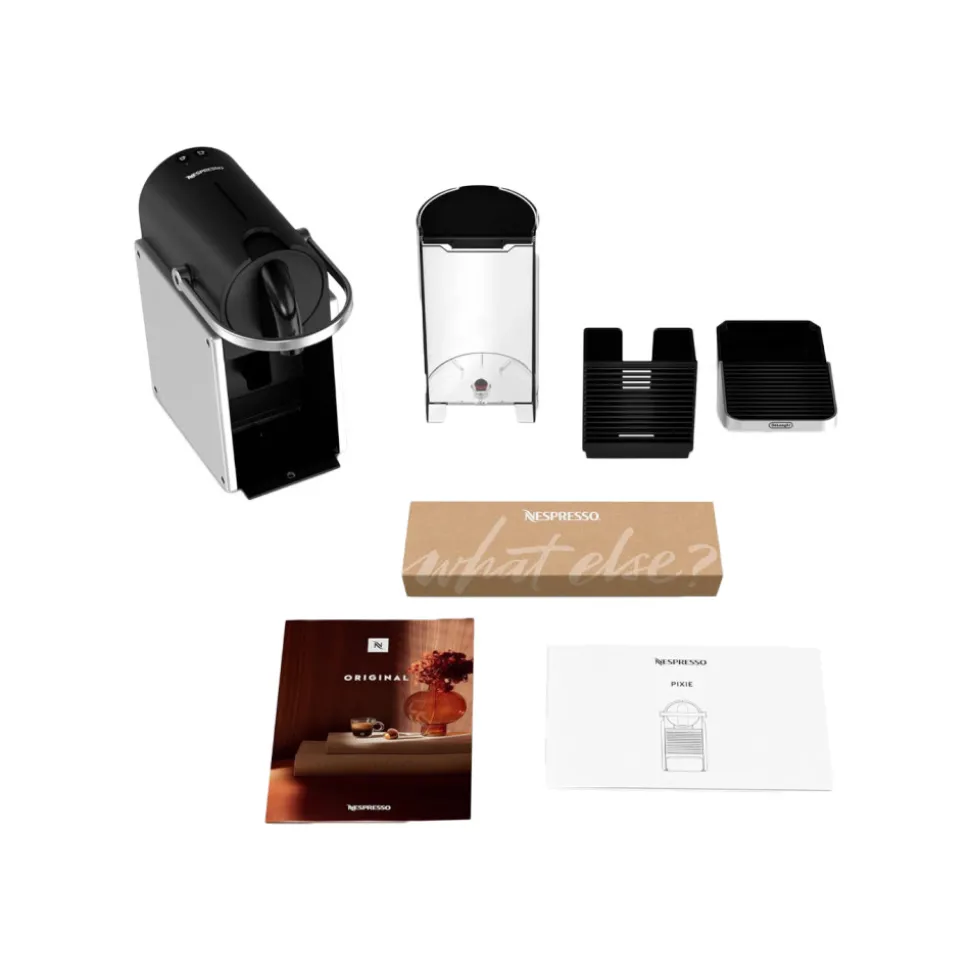 Nespresso Pixie EN127.S kapselikeitin DeLonghi – hopea