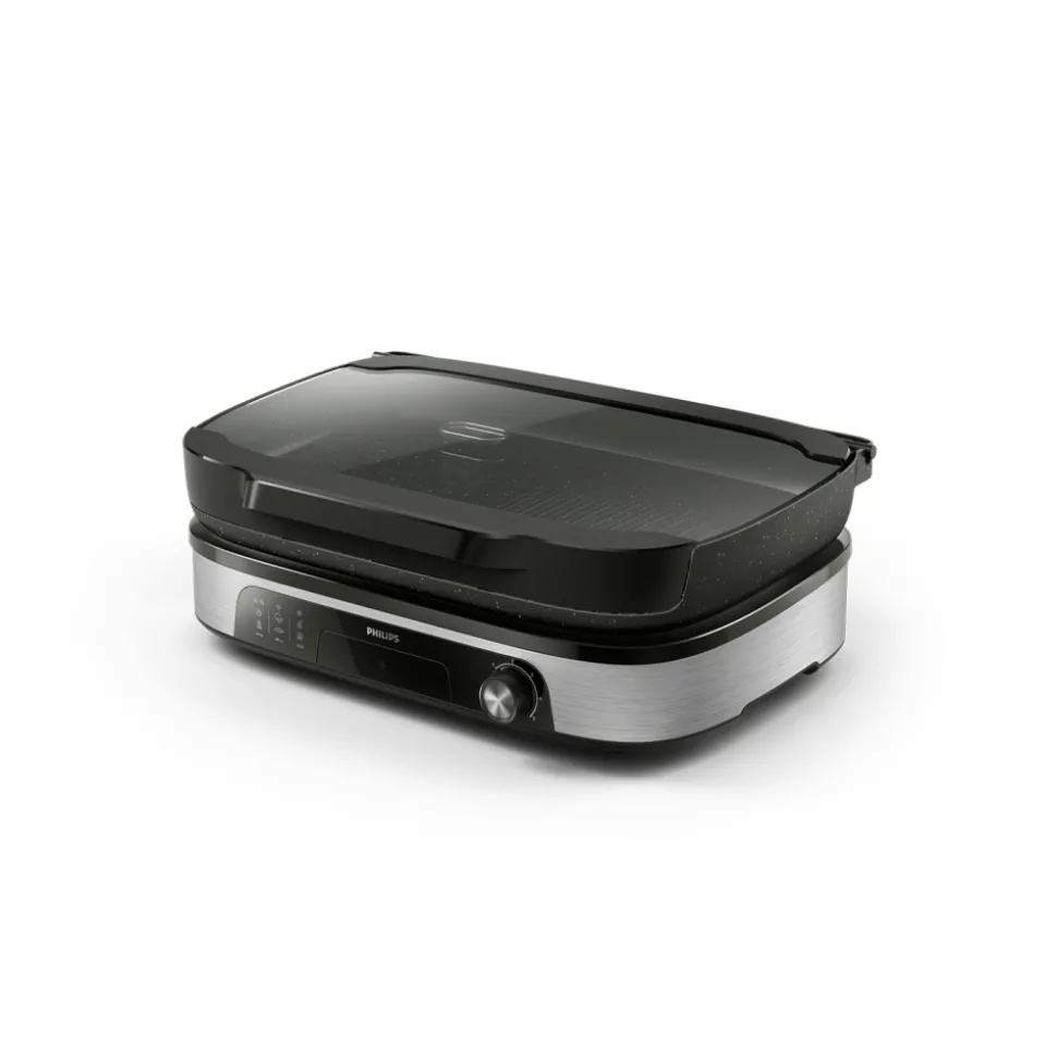 Philips HD6212/90 pöytägrilli – 2400 W, musta/hopea