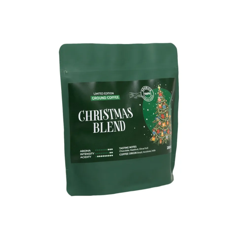 Rajoitettu erä – juhlava jauhettu kahvi Christmas Blend, 250 g