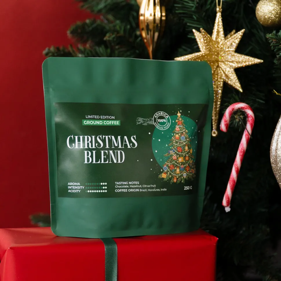 Rajoitettu erä – juhlava jauhettu kahvi Christmas Blend, 250 g